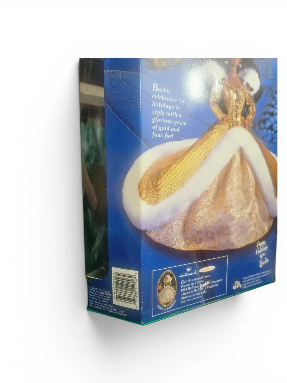Barbie 1994 Happy Holidays Gold and White Holiday Special Edition Doll
